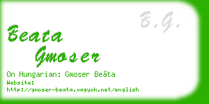 beata gmoser business card